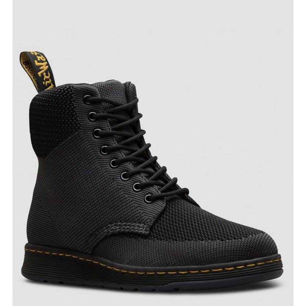 Dr. Martens Rigal Knit Classic Unisex Lace up Boot Black Men's 7 / Women's 8